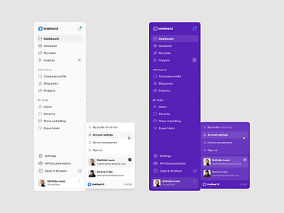 Sidenav — Untitled UI account minimal nav nav menu navbar navigation product design sidenav ui ui design ui library user interface