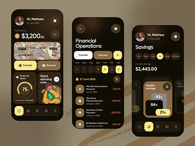 Finance service - Mobile app app design bank banking finance finance app fintech fintech app mobile design ui ux wallet
