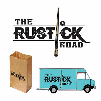 LOGO - The Rustick Road food food truck graphic design logo logo design mockup vector vector design