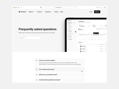 Frequently asked questions (FAQs) — Untitled UI accordion database documentation faqs frequently asked questions header help center help centre minimal ui design ui library web design wiki