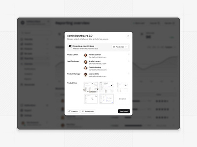 Project modal — Untitled UI figma form minimal minimal ui minimalism modal modern ui pop over pop up popover popup product design share modal ui design ui library user interface