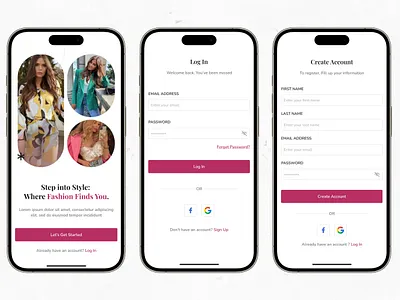 Login & Sign up Screen UI app application branding design figma ui login screen login ui onboarding screens signup screen signup ui ui uiux