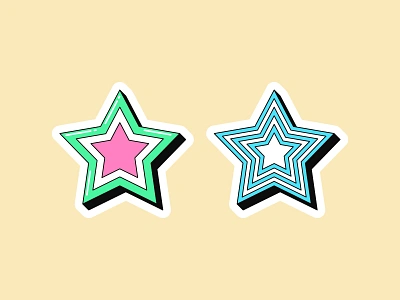 Superstar stickers art award cartoon celebrity design fame glory icon illustration legend party pop popularity retro star sticker super superstar vector vogue