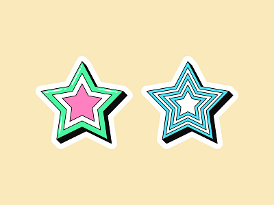 Superstar stickers art award cartoon celebrity design fame glory icon illustration legend party pop popularity retro star sticker super superstar vector vogue