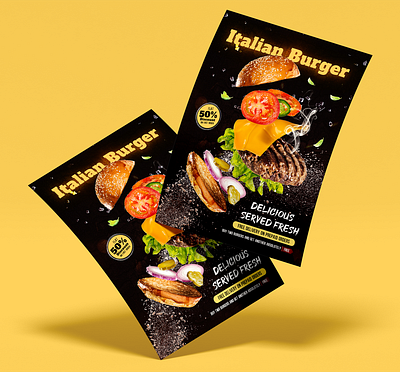 🍔 Italian Burger Delight! classic clean design graphic design illustration modern ui design uiux