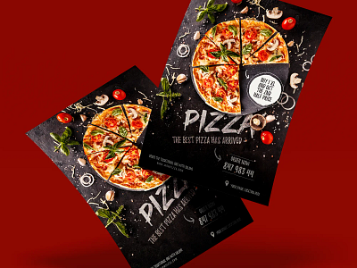 Delicious Pizzas Flyer 3d animation branding classic clean design graphic design illustration logo modern motion graphics ui ui design