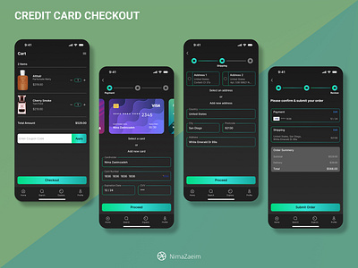 Credit Card Checkout / Mobile App / #DailyUI 002 app application challenge checkout credit card dailyui deisgn figma iphone mobile mobile app ui