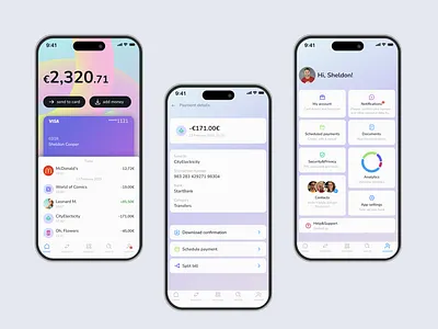 Banking app bank banking branding dashboard finance menu mobile mobile app tabbar ui ux