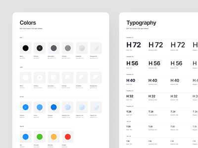 Module Design System | Styles colors components design system figma styles text styles typography ui