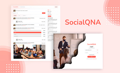 SocialQNA Website Design design ui web