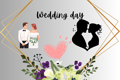 Template, wedding day, wedding vibes graphic design