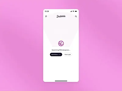 Finding designers animation 15th animation anniversary basket basketball design designer dribbble flat loading logo minimal motion graphics pink pro search searching ui ux web