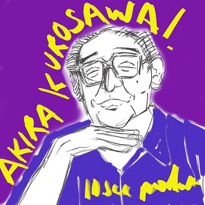 quick sketch: akira kurosawa caricature illustration portrait