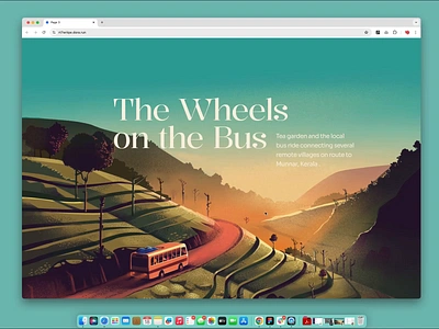 Wheels on the Bus - Web experience coast dora expressive illustration india interactive interactive story kerala parallax south india travel travel stories web web interactive story