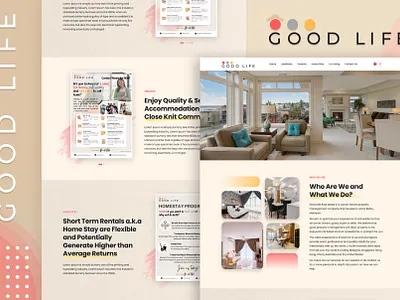 Good Life Website Design design ui web