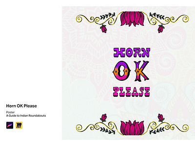 Horn OK Please: Poster design illustration poster user journey