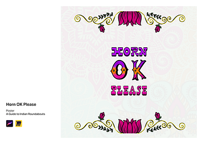 Horn OK Please: Poster design illustration poster user journey