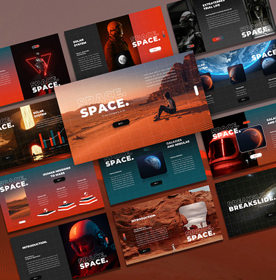 Space Presentation Template powerpoint template