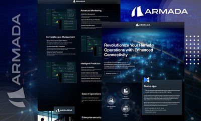 Armada Website Design dark theme design ui web