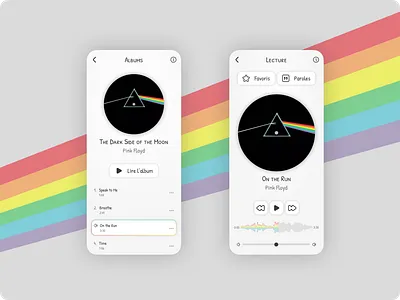 Pink Floyd • Mobile App app disque listenning mobile mobileapp music playing tribute ui vinyl
