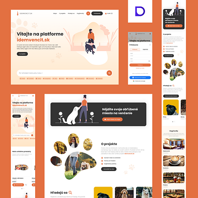 Portal Idemvencit.sk app design dog graphic design logo mobile design pet platform portal system ui ux webdesign website