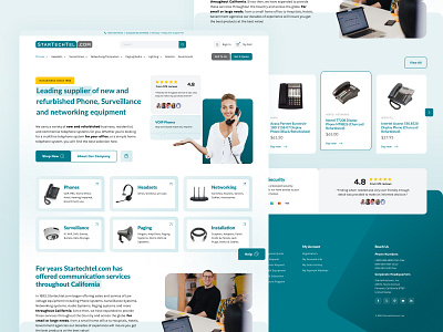 StarTechTel - Website Design belgium design desktop flat green minimalistic odoo phone rounded technology ui usa ux web website