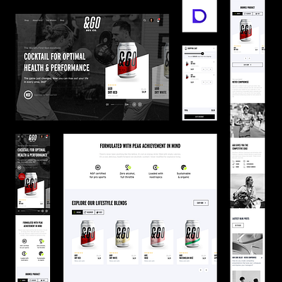 &GO Startup project app branding design drink ecommerce eshop graphic design mobile design project sportlife startup ui ux webdesign website