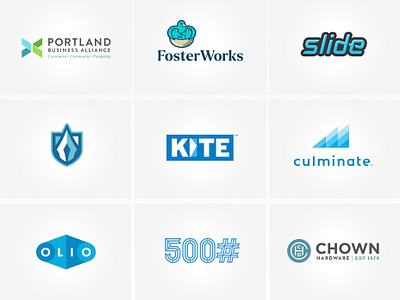 Various logos branding design graphic design logo typography
