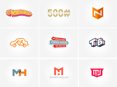 Various logos branding design graphic design logo typography