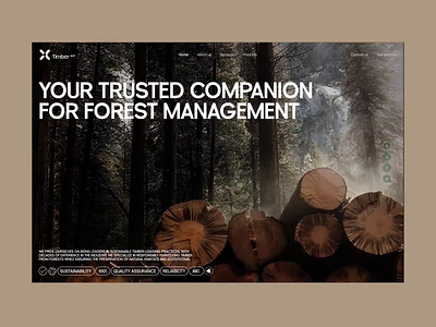 Timber Company Website animation bio engineering company website construction design energy forestry forestry company website design home page lumber website design product page timber company timber landing page ui ux web website design wood industry website design