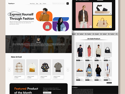 Fasthion+ - Clothing Store Website UI Design cloth clothing e commerse fashion landing landing page store ui web website webstore