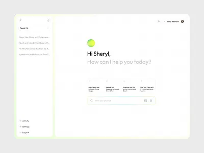 Concept: AI Chatbot ai bot chat chatbot chatgpt gradient green light lime ui web