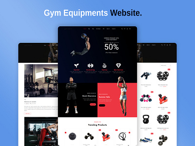 Gym Equipment Theme Template branding design ecommerce illustration ui web design website design website template woocommerce wordpress
