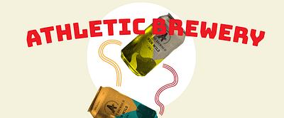 Athletic Brewing Website Banner advertising branding craft beer illustration typography