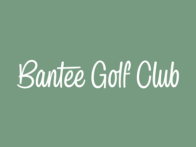 Bantee Golf Club design golf handlettering handtype hashtaglettering lettering logo process vectormachine