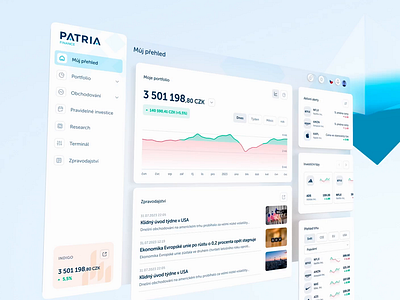 Patria Webtrader app application finances interface stock trader ui ux ux design web