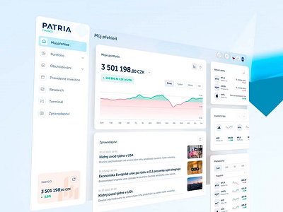Patria Webtrader app application finances interface stock trader ui ux ux design web