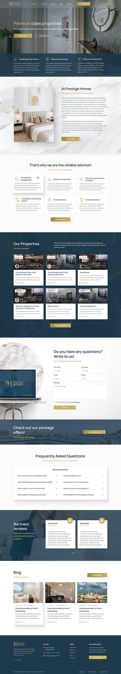 Prestige Homes - a Luxury Real Estate Company Website branding logo product design ui ui design user experience user interface ux ux design web design