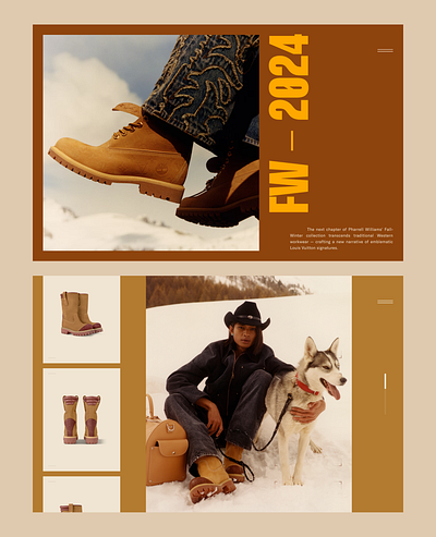 Editorial concepts for Louis Vuitton + Timberland collaboration. awwwards design ui ui design user experience design user interface user interface design ux ux design web design webdesign