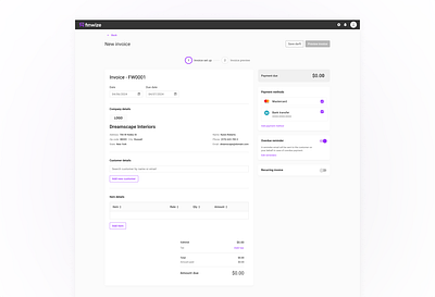 Cashflow/Invoice management (Discovery - prototypes) case study cashflow management financial management invoice overdue payments product design ux design