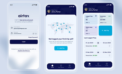 Airtax App Design app design mobile ui