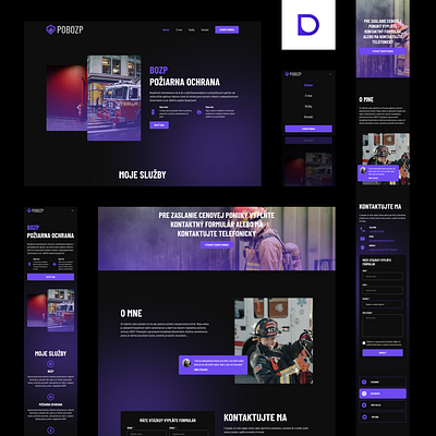 POBOZP webdesign app dark mode design fireweb graphic design mobile design safetyweb ui ux webdesign website