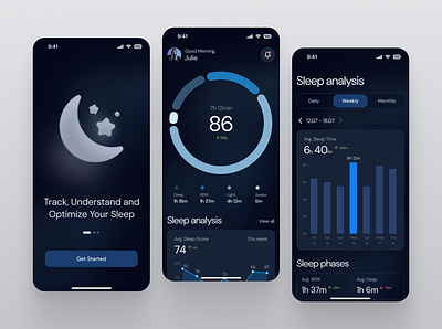 Sleep Analysis app app mobile mobile ui ui ui design