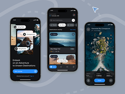 AI-powered App for Travelers ai ai app ai design app app design application interface design mobile app product design route app route planning tracker travel app ui uidesign user interface ux uxdesign