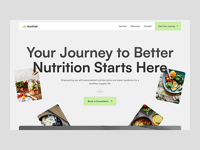 Nutritionist Website Template design diet dietitian food freelancer fun health healthy hero landing page nutrition nutritionist template ui ux web design website