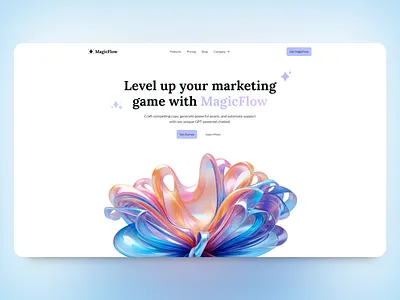 Light Mode AI Web Design - MagicFlow Webflow Template ai clean design interactive light mode website marketing website modern no code ui uiux user interface web web design webflow webflow template webflow website website website design