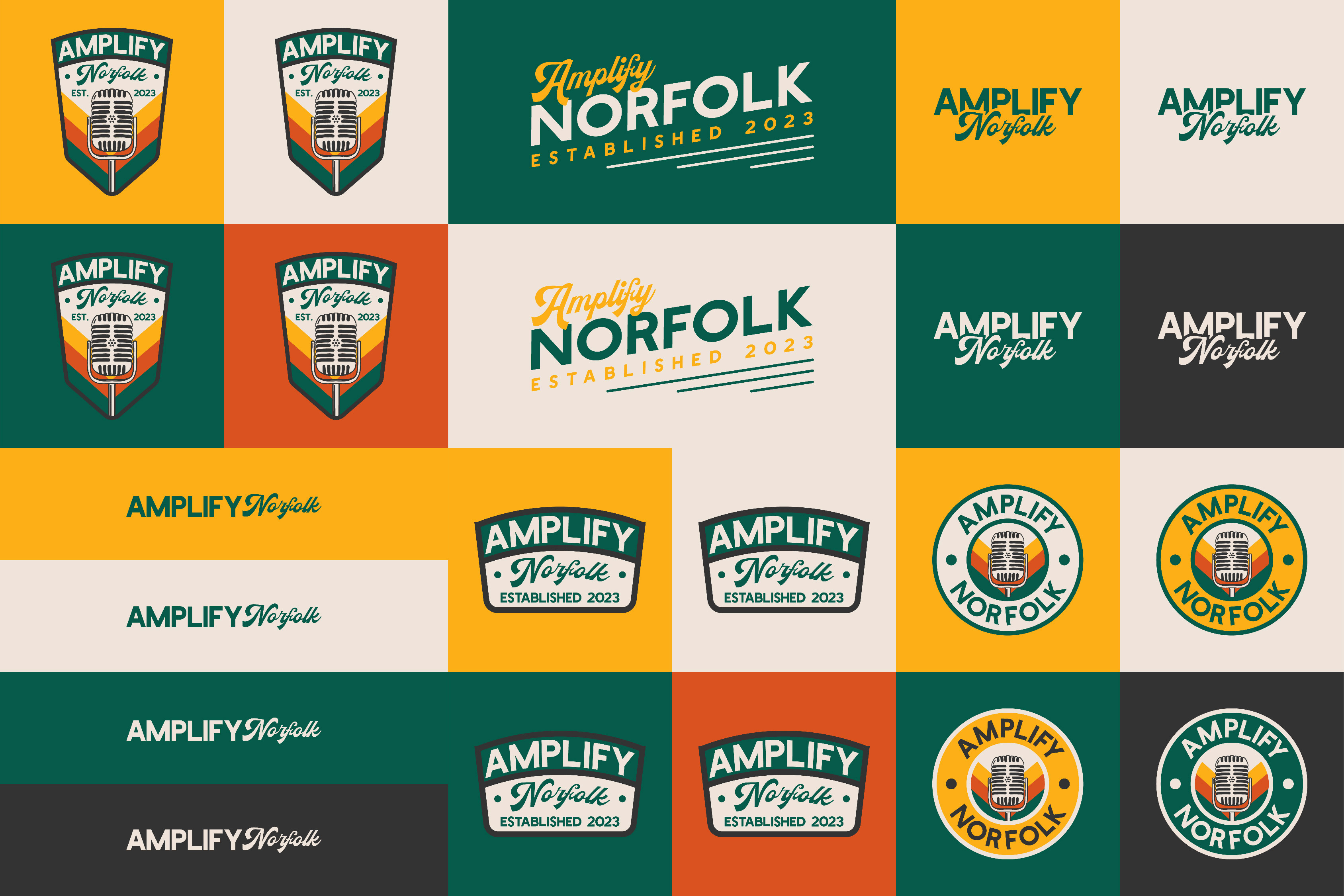Amplify Norfolk Branding Package branding design graphic design iluustration logo