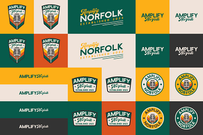 Amplify Norfolk Branding Package branding design graphic design iluustration logo