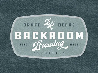 Backroom Brewing Badge badge badgeweek branding brewery design logo