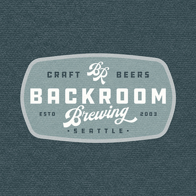 Backroom Brewing Badge badge badgeweek branding brewery design logo